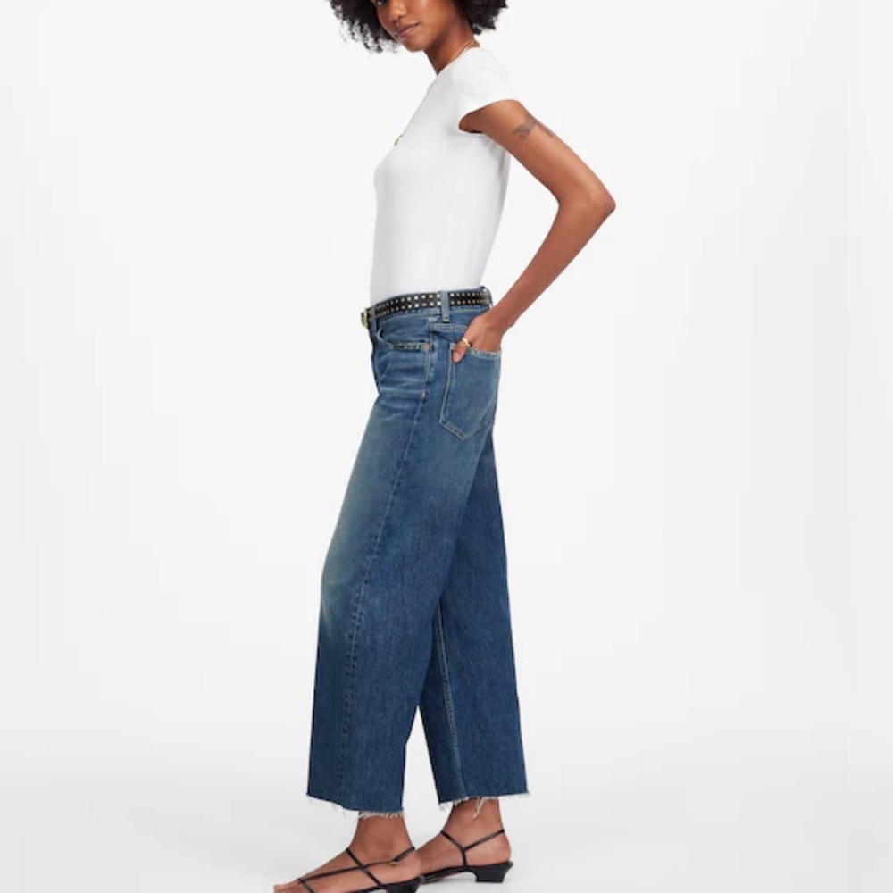 Madewell Low Slung Cropped Blue Jeans - Picture 6 of 11